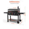 VEVOR Charcoal Grill, 780 sq.in. Extra-Large Charcoal Barbecue Grill with 2 Liftable Charcoal Trays & Folding Side Tables, High-Temp Powder-Coated Steel BBQ Cooking Grills for Patio Backyard Parties