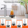 VEVOR Glass Rinser, 10 Powerful Spraying Jets 360° Rotating Cup Rinser for Sink, Wearproof ABS Kitchen Sink Faucet Cup Washer & ABS Cup Holder for Baby Bottle, Glass Cup, Wine Glass (Black Base)