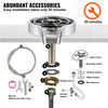 VEVOR Glass Rinser, 10 Powerful Spraying Jets 360° Rotating Cup Rinser for Sink, Wearproof ABS Sink Faucet Cup Washer & ABS Cup Holder for Baby Bottle, Glass Cup, Wine Glass (Silver-White Base)