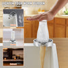 VEVOR Glass Rinser, 10 Powerful Spraying Jets 360° Rotating Cup Rinser for Sink, Wearproof ABS Sink Faucet Cup Washer & ABS Cup Holder for Baby Bottle, Glass Cup, Wine Glass (Silver-White Base)