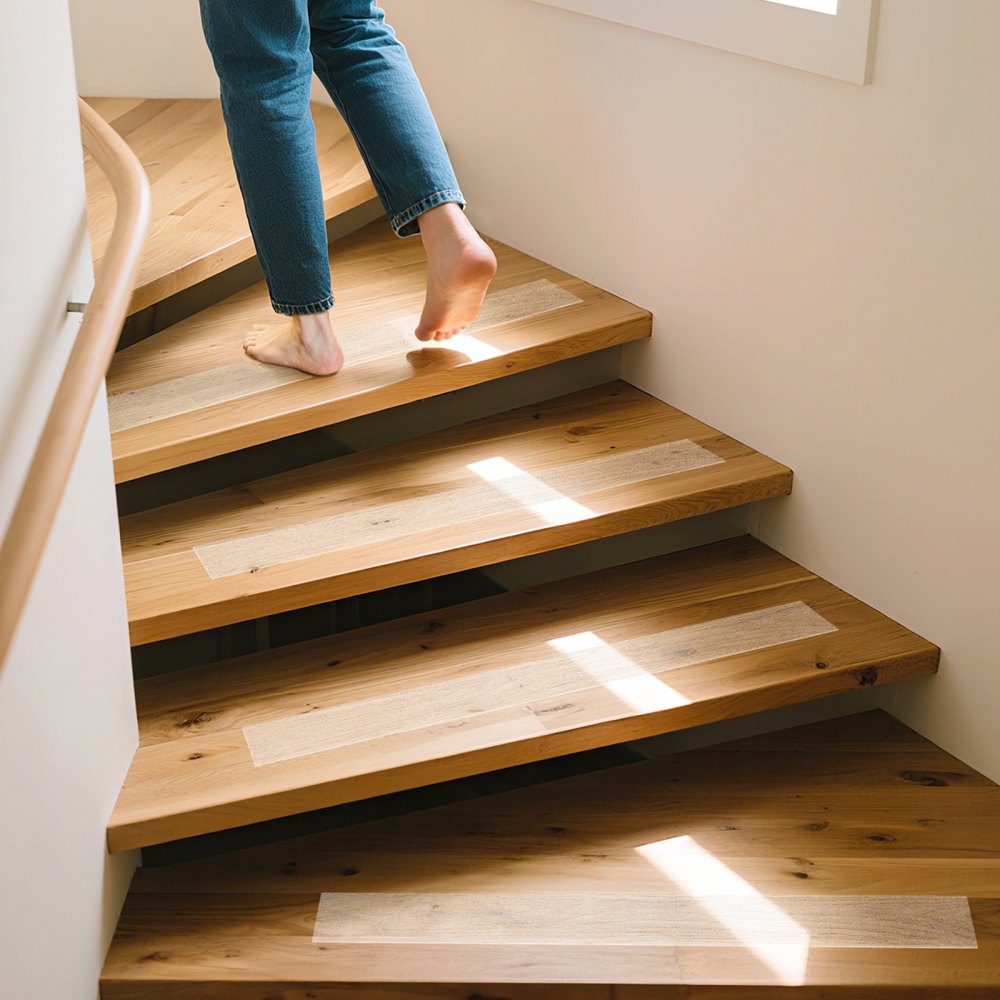 VEVOR Anti-Slip Tape, 30 FT x 4 inch Transparent Non-Slip Grip Tape for Indoor & Outdoor Use, Ultra-Clear Non Skid Traction Treads for Bathrooms Boats Stairs Pools, Safe & Comfortable for Bare Feet