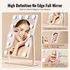 VEVOR Hollywood Vanity Mirror With Lights, 12 Dimmable Bulbs & 3 Color Lighting Modes, Makeup Mirror with Detachable 5X Magnification, Smart Touch Control, 360 Degree Rotation(16.1x11.8 in, White)