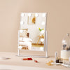VEVOR Hollywood Vanity Mirror With Lights, 12 Dimmable Bulbs & 3 Color Lighting Modes, Makeup Mirror with Detachable 5X Magnification, Smart Touch Control, 360 Degree Rotation(16.1x11.8 in, White)