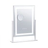 VEVOR Vanity Mirror with Lights, Three Color Lighting Modes, Lighted Makeup LED Mirror, and 5X Magnification Mirror, Smart Touch Control, 360°Rotation (16.1x11.8 in, White)