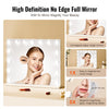 VEVOR Hollywood Vanity Mirror With Lights,15 Dimmable Bulbs &3 Color Lighting Modes, Makeup Mirror w/ Detachable 5X Magnification,USB Port,Smart Touch Control,Desktop Wall-mount(22.8x18.1 in, White)