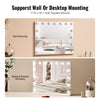 VEVOR Hollywood Vanity Mirror With Lights,15 Dimmable Bulbs &3 Color Lighting Modes, Makeup Mirror w/ Detachable 5X Magnification,USB Port,Smart Touch Control,Desktop Wall-mount(22.8x18.1 in, White)