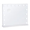 VEVOR Hollywood Vanity Mirror With Lights,15 Dimmable Bulbs &3 Color Lighting Modes, Makeup Mirror w/ Detachable 5X Magnification,USB Port,Smart Touch Control,Desktop Wall-mount(22.8x18.1 in, White)