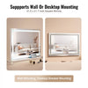 VEVOR Large Vanity Mirror with Lights and Bluetooth Speaker, Three Color Lighting Modes, Lighted Makeup LED Mirror,5X Magnification,USB,Smart Touch Control,Desktop Wall-Mount (31.5x21.7in, White)