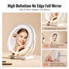VEVOR 12” Vanity Mirror With Lights, LED Makeup Mirror 3 Color Lighting Modes, with 5X Magnification Mirror, Smart Touch Control, 360°Rotation,Round Lighted Makeup Mirror for Bedroom Tabletop (White)