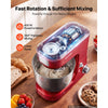 VEVOR 5.3+4.2 Qt Tilt Head Stand Mixer 400W Electric Dough Mixer, 3 Speeds Food Kitchen Mixer with Stainless Steel Bowl, Splash Guard, Dough Hook, Whisk, Beater, for Baking Mixing Whipping