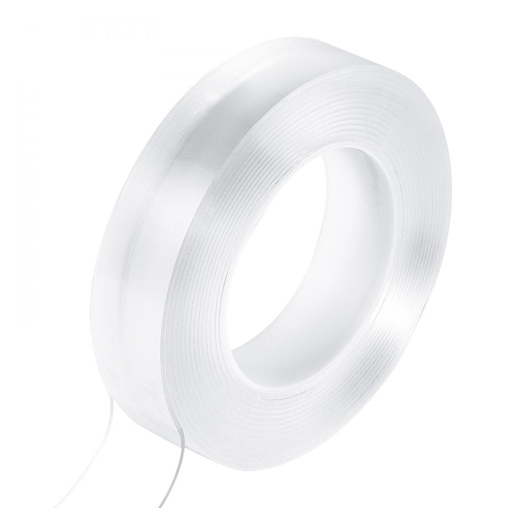 VEVOR Double Sided Tape Heavy Duty, 16 ft Nano Mounting Tape( 3 Pack), Strong Adhesive & Reusable, Clear Two Sided Wall Tape, Removable Poster Picture Hanging Strips for Home Office Car Outdoor Use