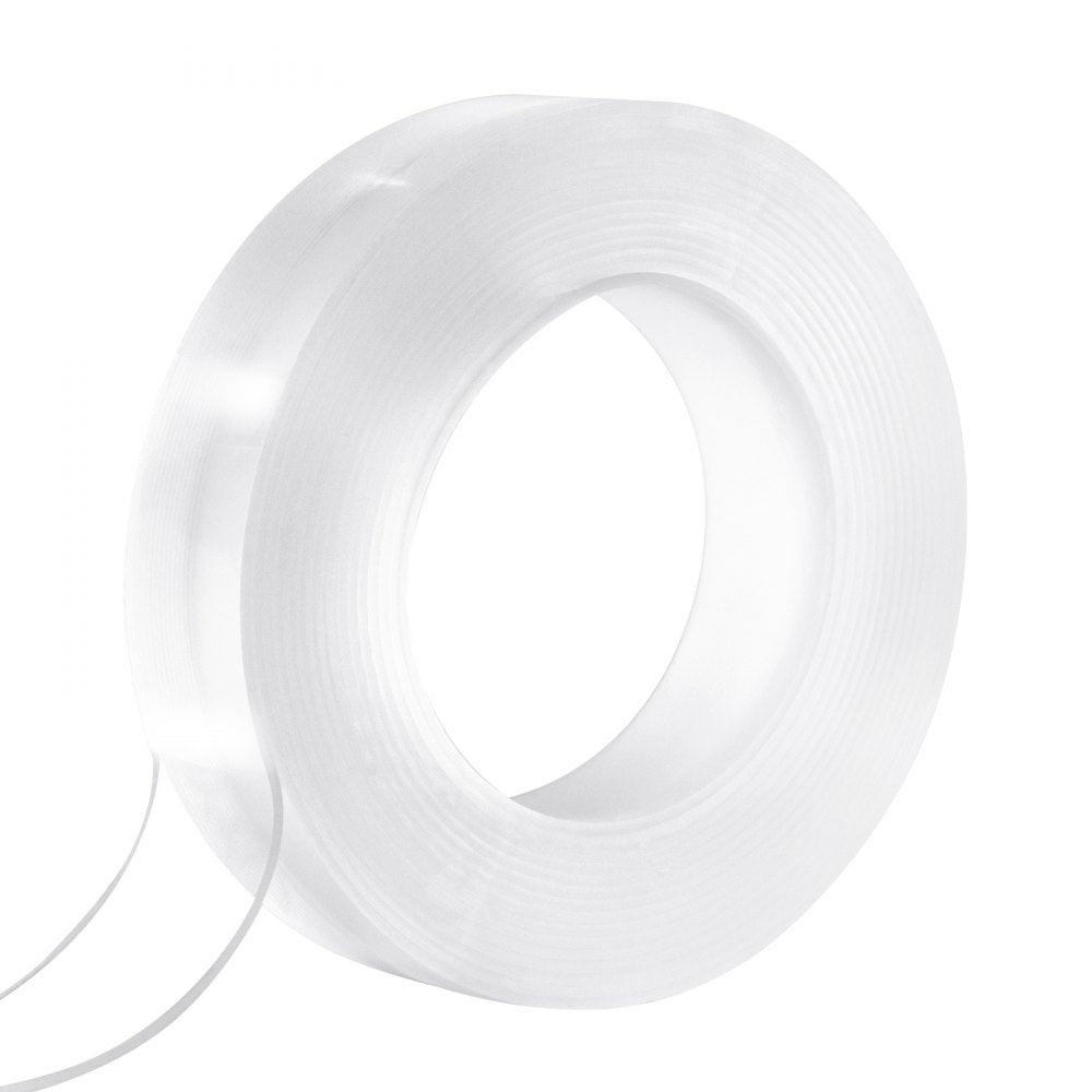 VEVOR Double Sided Tape Heavy Duty, 16 ft Nano Mounting Tape( 3 Pack), Strong Adhesive & Reusable, Clear Two Sided Wall Tape, Removable Poster Picture Hanging Strips for Home Office Car Outdoor Use