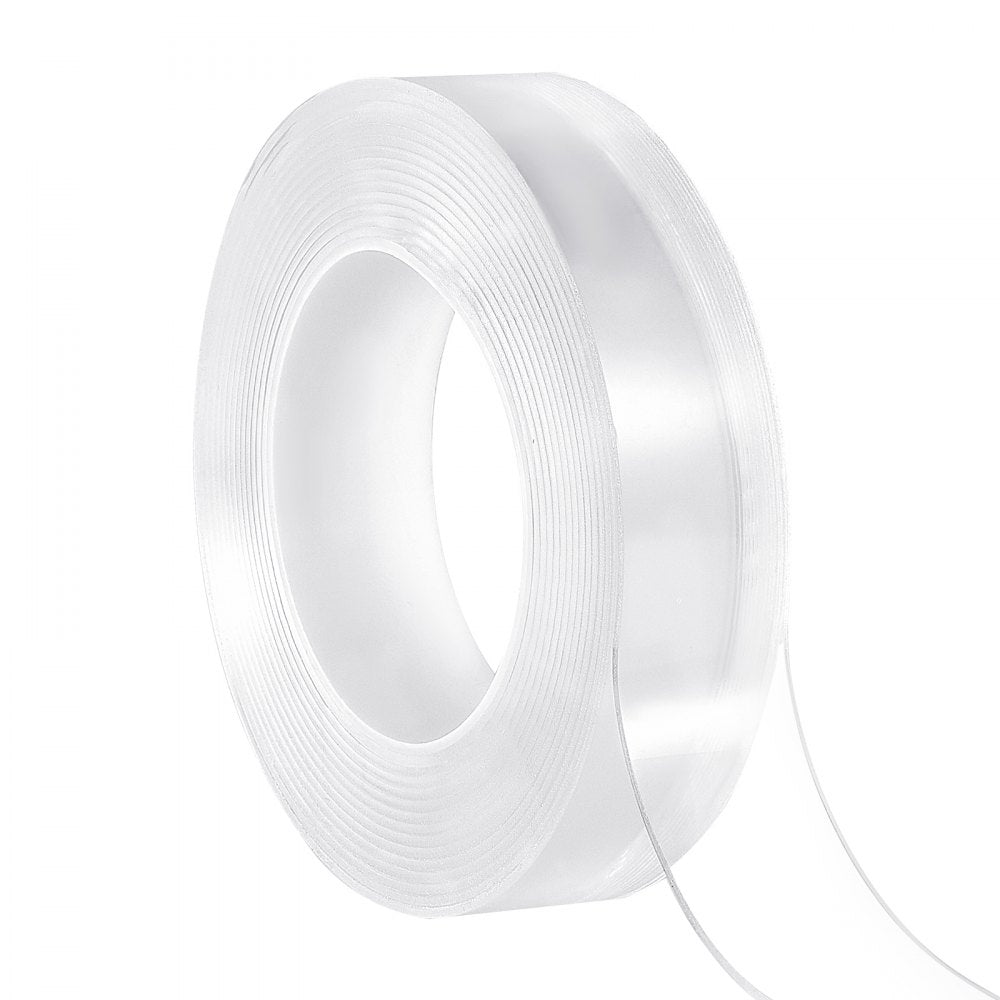 VEVOR Double Sided Tape Heavy Duty, 16 ft Nano Mounting Tape( 3 Pack), Strong Adhesive & Reusable, Clear Two Sided Wall Tape, Removable Poster Picture Hanging Strips for Home Office Car Outdoor Use