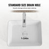 VEVOR Rectangle Vessel Sink, 19" x 14.7" Bathroom Vessel Sink Countertop, White Ceramic Bathroom Sinks Above Counter, Modern Style, Bright and Elegant, Well-Packaged for Bathroom, Hotel, Toilet, RV
