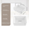 VEVOR Rectangle Vessel Sink, 19" x 14.7" Bathroom Vessel Sink Countertop, White Ceramic Bathroom Sinks Above Counter, Modern Style, Bright and Elegant, Well-Packaged for Bathroom, Hotel, Toilet, RV
