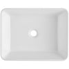 VEVOR Rectangle Vessel Sink, 19" x 14.7" Bathroom Vessel Sink Countertop, White Ceramic Bathroom Sinks Above Counter, Modern Style, Bright and Elegant, Well-Packaged for Bathroom, Hotel, Toilet, RV
