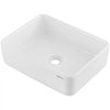 VEVOR Rectangle Vessel Sink, 19" x 14.7" Bathroom Vessel Sink Countertop, White Ceramic Bathroom Sinks Above Counter, Modern Style, Bright and Elegant, Well-Packaged for Bathroom, Hotel, Toilet, RV