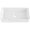VEVOR Rectangle Vessel Sink, 24" x 13.8" Bathroom Vessel Sink Countertop, White Ceramic Bathroom Sinks Above Counter, Modern Style, Bright and Elegant, Well-Packaged for Bathroom, Hotel, Toilet, RV