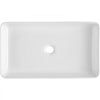 VEVOR Rectangle Vessel Sink, 24" x 13.8" Bathroom Vessel Sink Countertop, White Ceramic Bathroom Sinks Above Counter, Modern Style, Bright and Elegant, Well-Packaged for Bathroom, Hotel, Toilet, RV