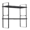 VEVOR Adjustable Kitchen Cabinet Shelf Organizer, Expandable 2 Tier Cabinet Shelf, Stackable Countertop Organizers and Storage Shelf Risers, Pantry Organizers for Kitchen Bathroom Office, Black