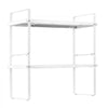 VEVOR Adjustable Kitchen Cabinet Shelf Organizer, Expandable 2 Tier Cabinet Shelf, Stackable Countertop Organizers and Storage Shelf Risers, Pantry Organizers for Kitchen Bathroom Office, White