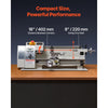 VEVOR Metal Lathe 8 x 16 in 650W Benchtop Lathe Machine Variable Speed, 2500 RPM Max Speed with Metal Gear, Reversible Direction, 14 Metric 10 Imperial Threads, for Precision Metalworking Turning