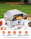 VEVOR Outdoor Pizza Oven 2-in-1 pizza oven & grill lifestyle