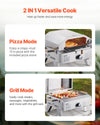 VEVOR Outdoor Pizza Oven 2-in-1 versatile cook pizza mode and grill mode