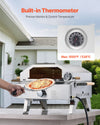VEVOR Outdoor Pizza Oven built-in thermometer up to 1000F