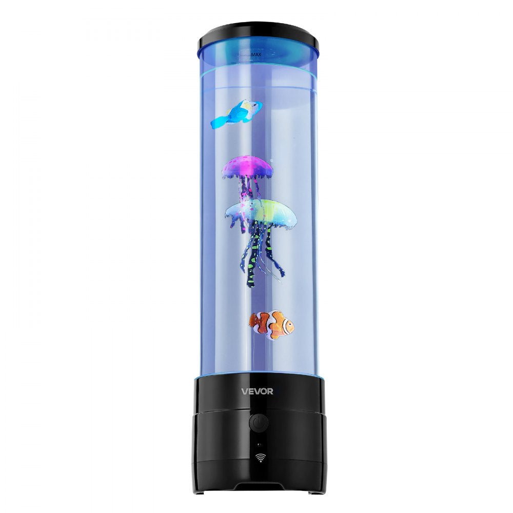 VEVOR Sensory Bubble Tube Lamp, 16 Color Changing Light Effects, Water Fish Lamp with Built-in Bluetooth Speaker & White Noise, Fake Aquarium Tank Night Light for Bedroom Living Room Home Decor
