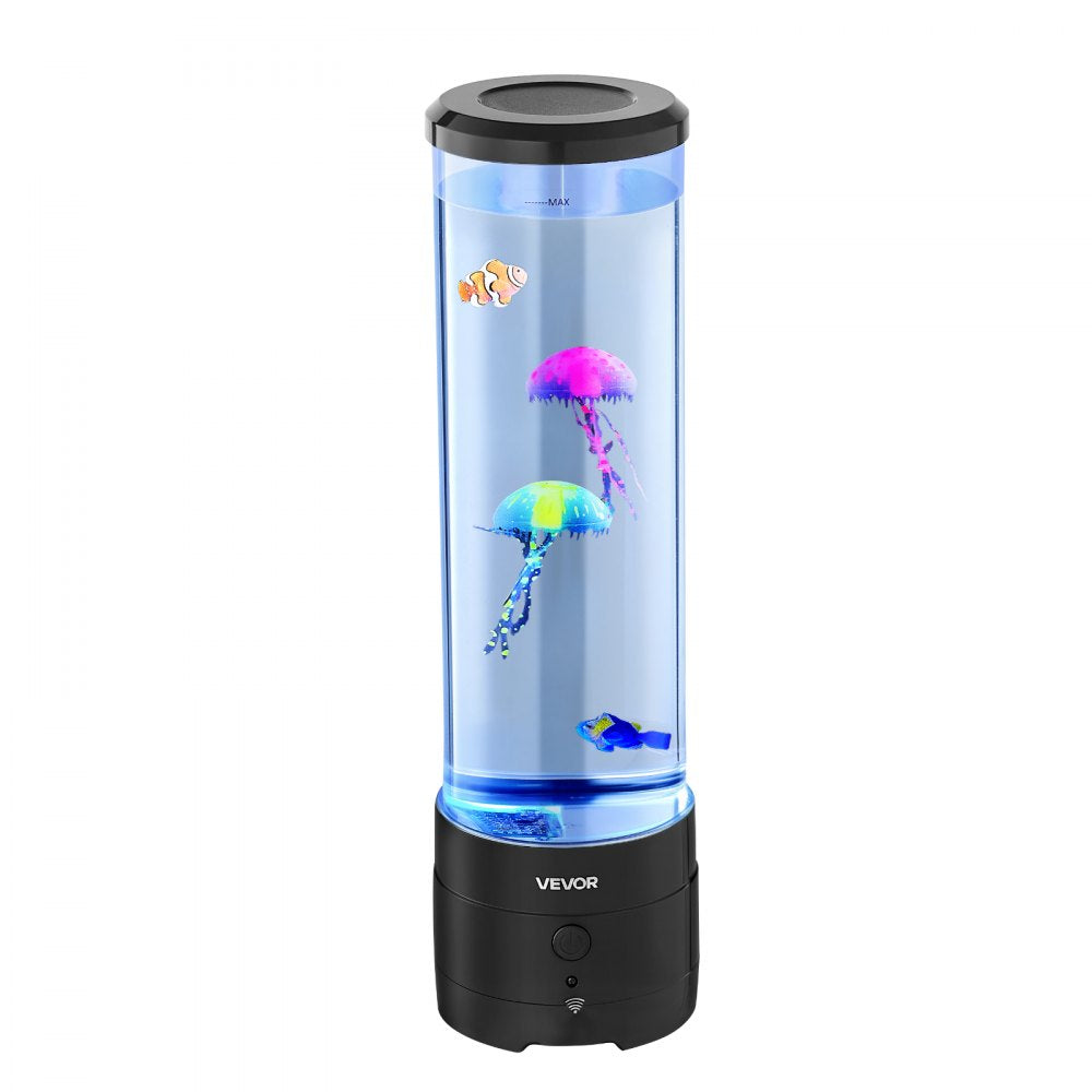VEVOR Sensory Bubble Tube Lamp, 16 Color Changing Light Effects, Water Fish Lamp with Built-in Bluetooth Speaker & White Noise, Fake Aquarium Tank Night Light for Bedroom Living Room Home Decor