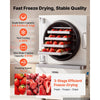 VEVOR Vacuum Freeze Dryer Machine, 4.4-6.6 lbs/Batch, 4 Trays, 5 Presets for Fruit Vegetable Meat Storage, Compact Countertop Freeze Drying Equipment with LCD Touchscreen, Auto Defrost, Carbon Steel