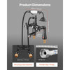 VEVOR Clawfoot Tub Faucet, Deck Mount Bathtub Faucets with Handheld Shower, Vintage Oil-Rubbed Bronze Clawfoot Tub Filler Faucet Shower Kit with 360° Rotation Spout & 59-inch Long Hose for Bathtubs