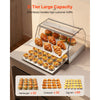 VEVOR 2-Tier Commercial Food Warmer Display, 450W Food Display Warmer with Light, Detachable Shelves and Double-Sided Door Design, 85℉~185℉ Air Heating, 48L for Hamburger, Pizza, Bread, Fried Chicken