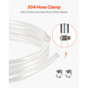 VEVOR Clear Vinyl Tubing, 1/2" ID x 5/8" OD, 10FT Plastic PVC Tubing, Flexible and Cuttable Clear Hose, 1/16 in Wall Thickness, High-strength PVC Material for Aquarium Irrigation Swimming Pool Lab