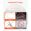VEVOR Clear Vinyl Tubing, 3/8" ID x 1/2" OD, 50FT Plastic PVC Tubing, Flexible and Cuttable Clear Hose, 1/16 in Wall Thickness, High-strength PVC Material for Aquarium Irrigation Swimming Pool Lab