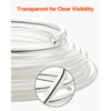 VEVOR Clear Vinyl Tubing, 3/8" ID x 1/2" OD, 50FT Plastic PVC Tubing, Flexible and Cuttable Clear Hose, 1/16 in Wall Thickness, High-strength PVC Material for Aquarium Irrigation Swimming Pool Lab