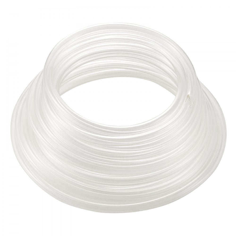 VEVOR Clear Vinyl Tubing, 3/8" ID x 1/2" OD, 50FT Plastic PVC Tubing, Flexible and Cuttable Clear Hose, 1/16 in Wall Thickness, High-strength PVC Material for Aquarium Irrigation Swimming Pool Lab