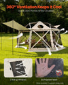 VEVOR Pop up Gazebo Screen Tent - 360 degree ventilation and mesh detail