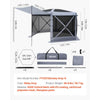VEVOR Pop up Gazebo Screen Tent, 12 x 12 ft Large 6-Sided Camping Canopy Tent with Removable Top & Carry Bag, Quick-Set & Bite-Proof, Screen House Sun Shelter for 8-10 Persons Backyard Patio, Grey