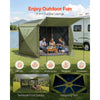 VEVOR Pop up Gazebo Screen Tent, 10 x 10 ft Large 6-Sided Camping Canopy Tent with Removable Top & Carry Bag, Quick-Set & Bite-Proof, Screen House Sun Shelter for 6-8 Persons Backyard Patio, Green