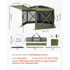VEVOR Pop up Gazebo Screen Tent, 10 x 10 ft Large 6-Sided Camping Canopy Tent with Removable Top & Carry Bag, Quick-Set & Bite-Proof, Screen House Sun Shelter for 6-8 Persons Backyard Patio, Green