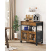 VEVOR Coffee Bar Cabinet, 24 Inch Farmhouse Coffee Bar Cabinet with Storage, Movable Coffee Bar Table with Wheels & Mesh Door, Sideboard Buffet Cabinet for Kitchen, Entryway
