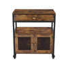 VEVOR Coffee Bar Cabinet, 24 Inch Farmhouse Coffee Bar Cabinet with Storage, Movable Coffee Bar Table with Wheels & Mesh Door, Sideboard Buffet Cabinet for Kitchen, Entryway