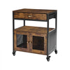 VEVOR Coffee Bar Cabinet, 24 Inch Farmhouse Coffee Bar Cabinet with Storage, Movable Coffee Bar Table with Wheels & Mesh Door, Sideboard Buffet Cabinet for Kitchen, Entryway