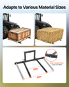 VEVOR Pallet Forks - adjustable material sizes infographic