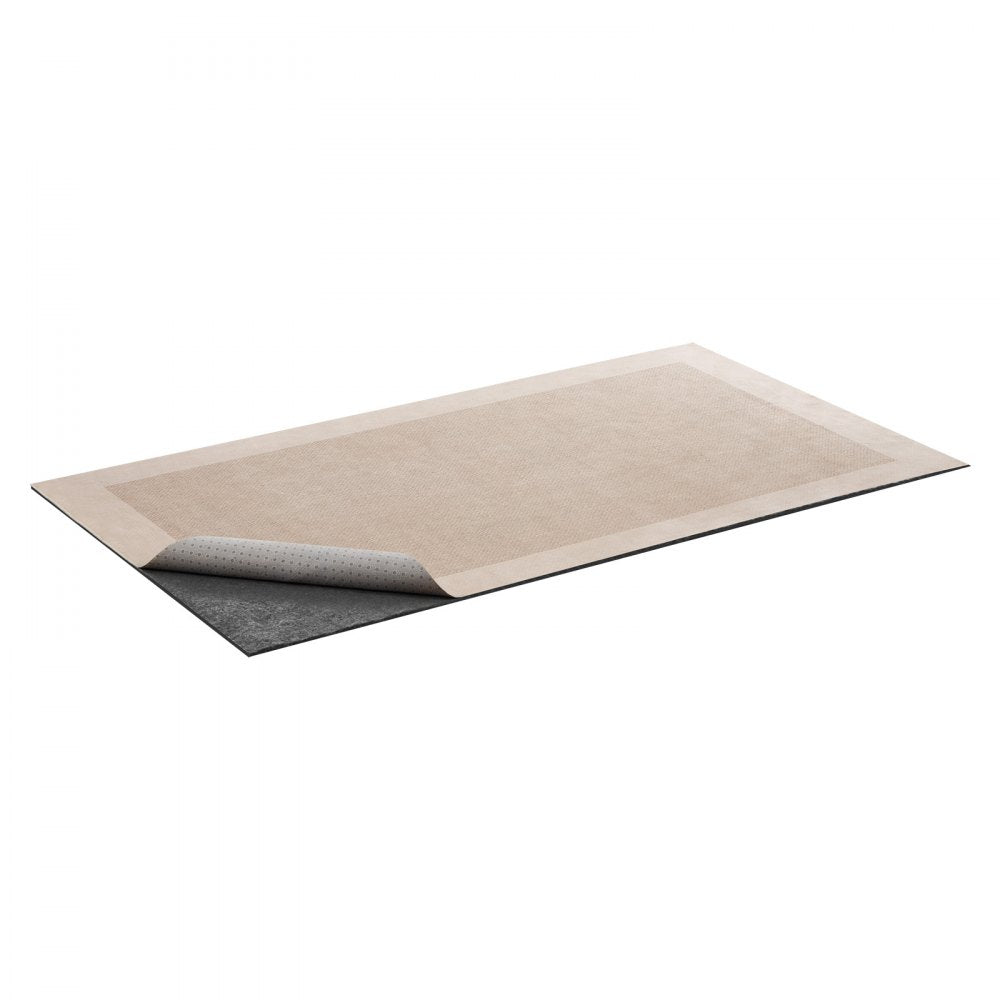 VEVOR Rug Pad 3 x 5 ft, Non-slip Carpet Area Pad, Rug Mat Padding with Dual Surface Felt Cushion & Rubber Gripper, Hardwood Floor Protection for All Floors, Finishes, Keeps Carpets in Place