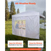 VEVOR Canopy Sidewalls, Fit for 10 x 10 ft Pop Up Canopy Tent, Tent Side Walls with Waterproof and Sunlight Protection Layer for Outdoor Event Tents, Vendor Booths, Camping (1 Sidewall Only, White)