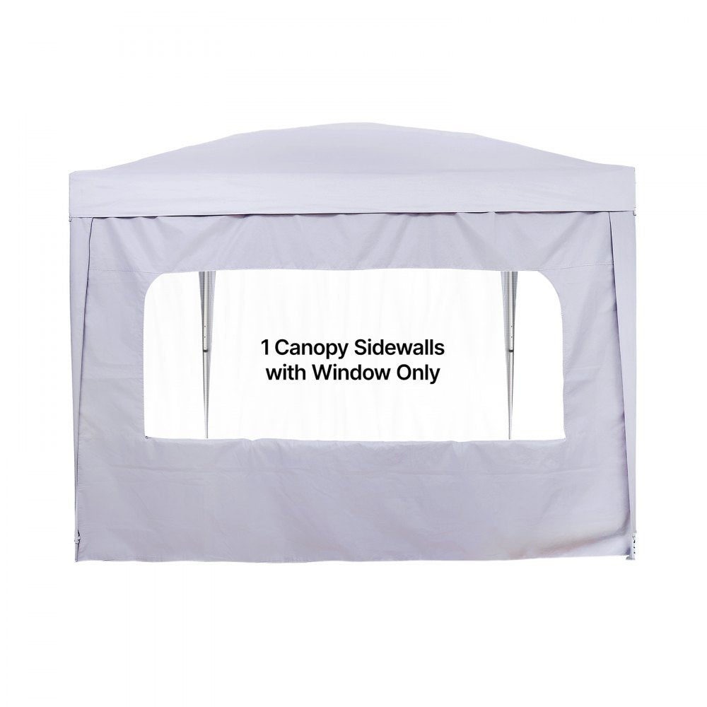 VEVOR Canopy Sidewalls, Fit for 10 x 10 ft Pop Up Canopy Tent, Tent Side Walls with Waterproof and Sunlight Protection Layer for Outdoor Event Tents, Vendor Booths, Camping (1 Sidewall Only, White)