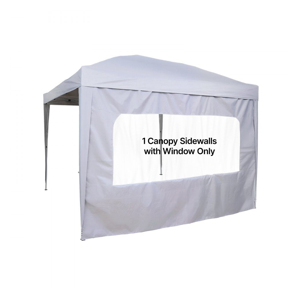VEVOR Canopy Sidewalls, Fit for 10 x 10 ft Pop Up Canopy Tent, Tent Side Walls with Waterproof and Sunlight Protection Layer for Outdoor Event Tents, Vendor Booths, Camping (1 Sidewall Only, White)